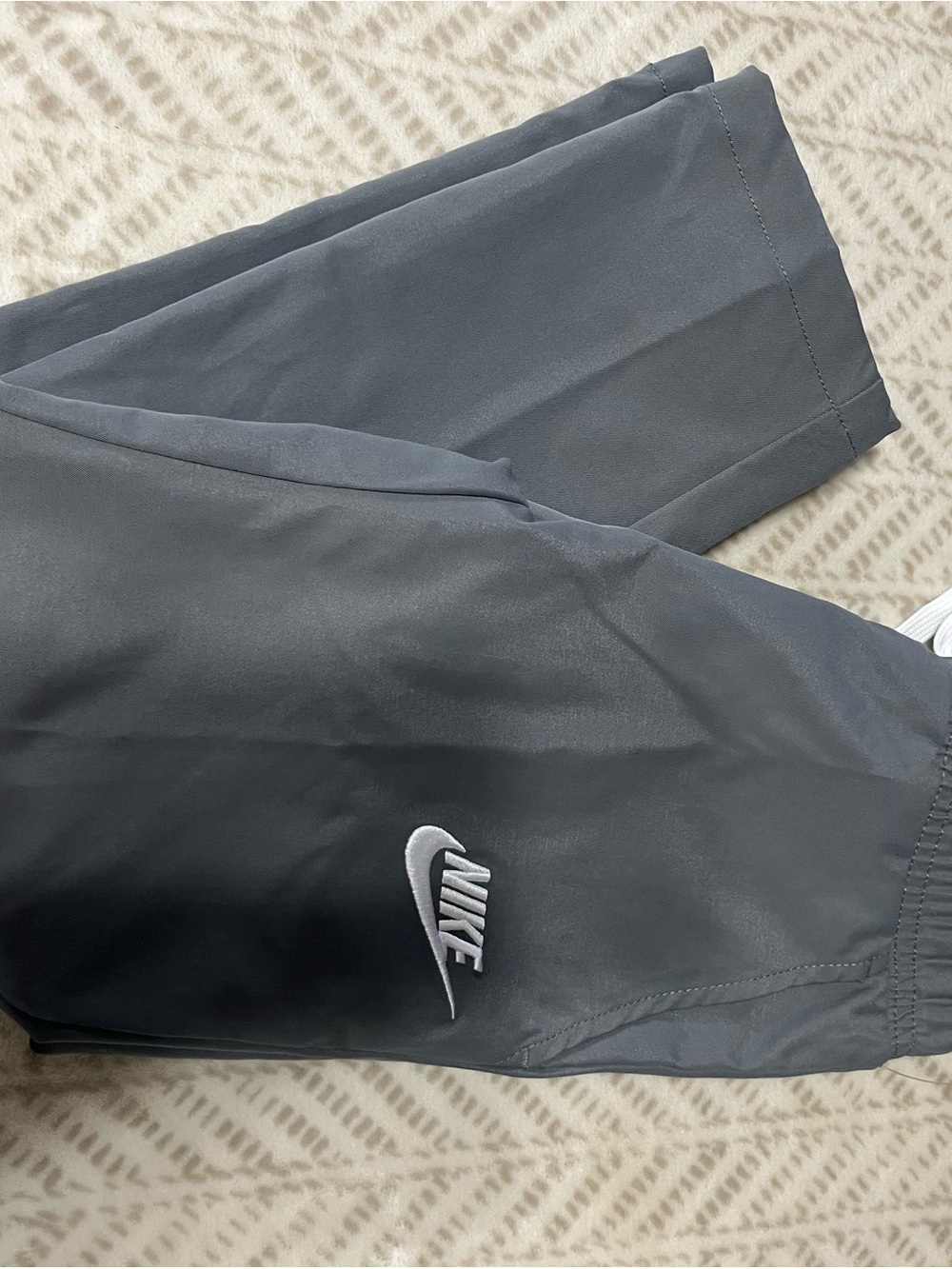 Nike Black/Charcoal Athletic Pants with White Logo 6